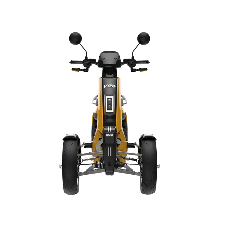 V28 Yellow 3 wheel electric motorcycle with high power motor