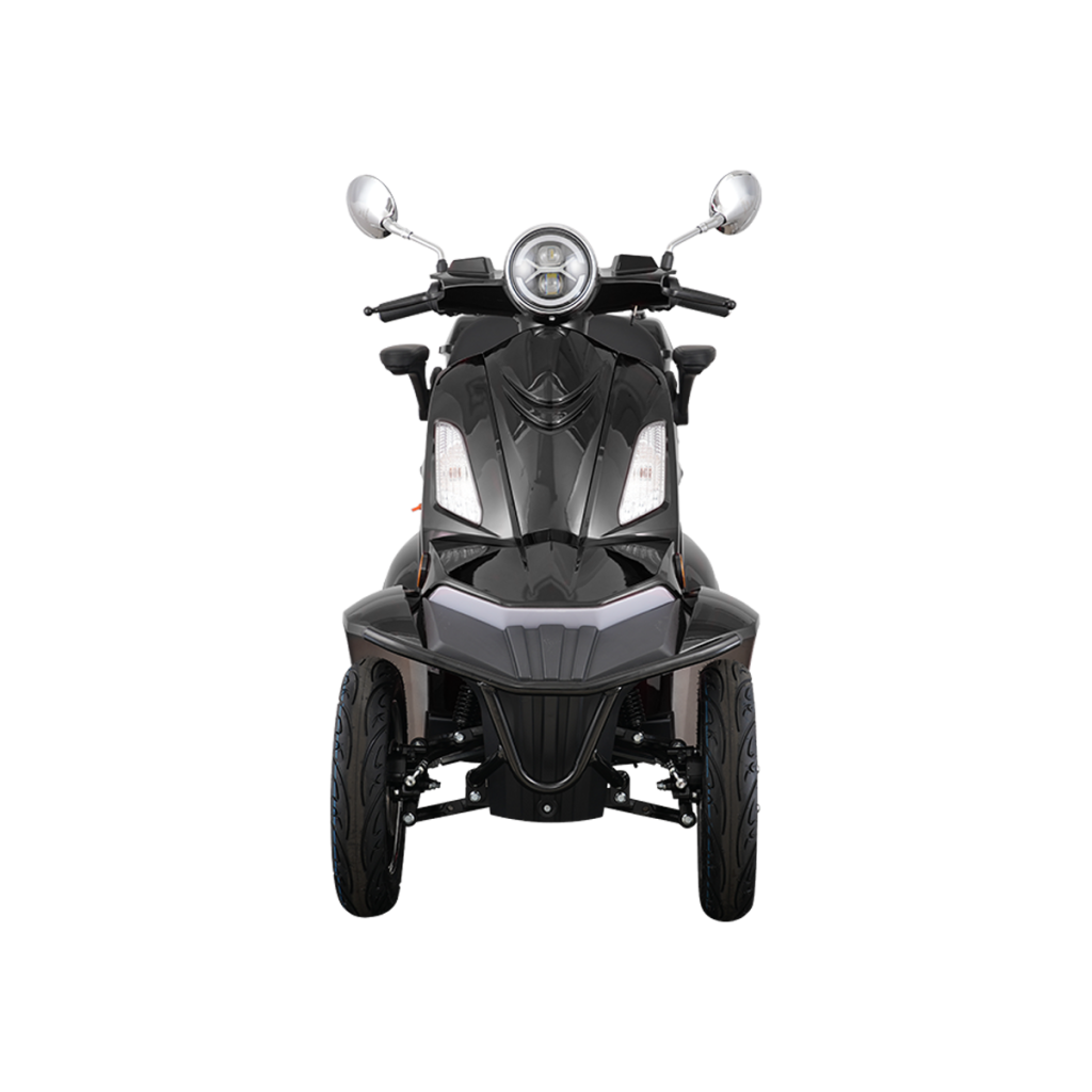 Vista Quater-Pro black 4 wheel mobility scooter for elderly with adjustable seat