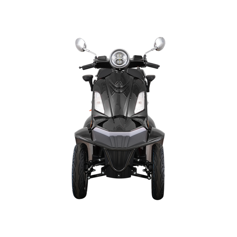 Vista Quater-Pro black 4 wheel mobility scooter for elderly with adjustable seat