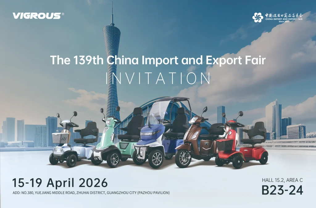 VIGROUS Adult mobility scooter at Canton Fair